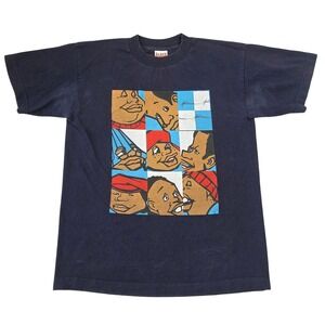 Vintage Intex Fat Albert Cosby Kids Graphic T-Shirt Mens M Black Heavyweight